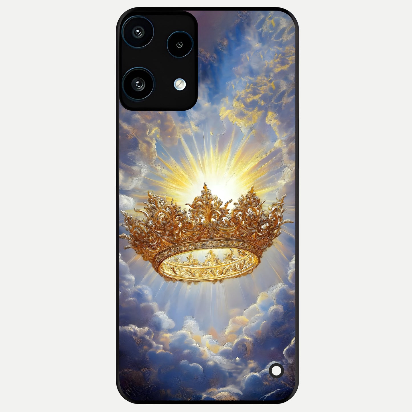  Heavenly Crown Light Glass Case For Nothing Phone 3A Lite back cover – full design glossy printed glass finish