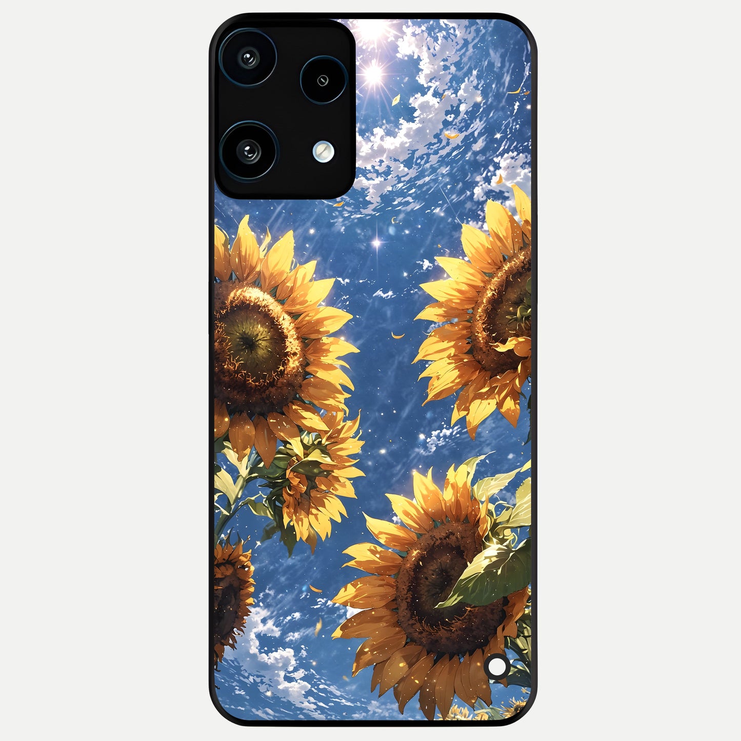  Heavenly Sunflower Rise Glass Case For Nothing Phone 3A Lite back cover – full design glossy printed glass finish