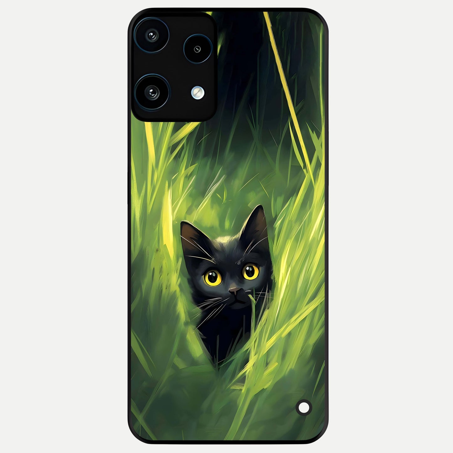  Hidden Cat Whisper Glass Case For Nothing Phone 3A Lite back cover – full design glossy printed glass finish