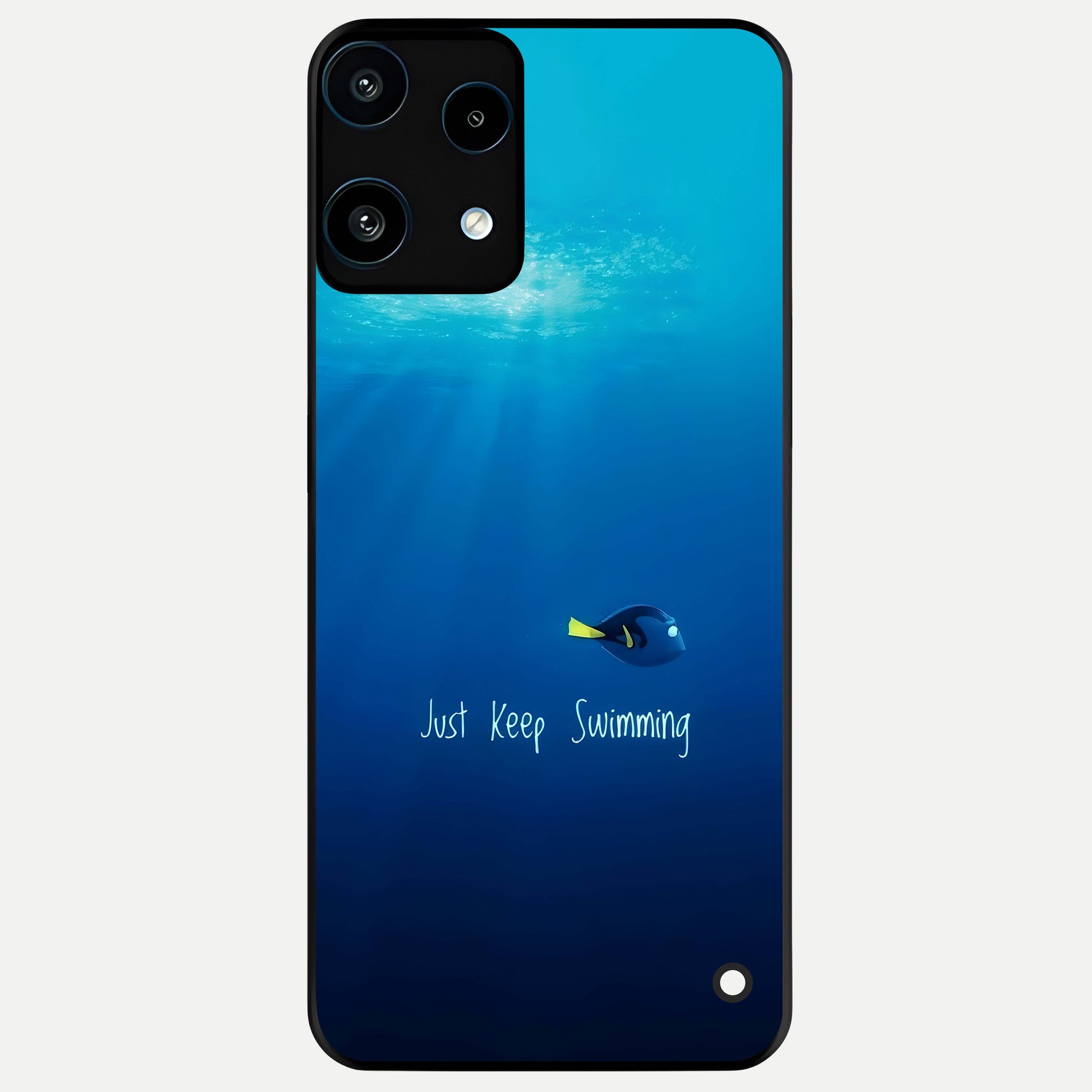  Just Keep Swimming Glass Case For Nothing Phone 3A Lite back cover – full design glossy printed glass finish