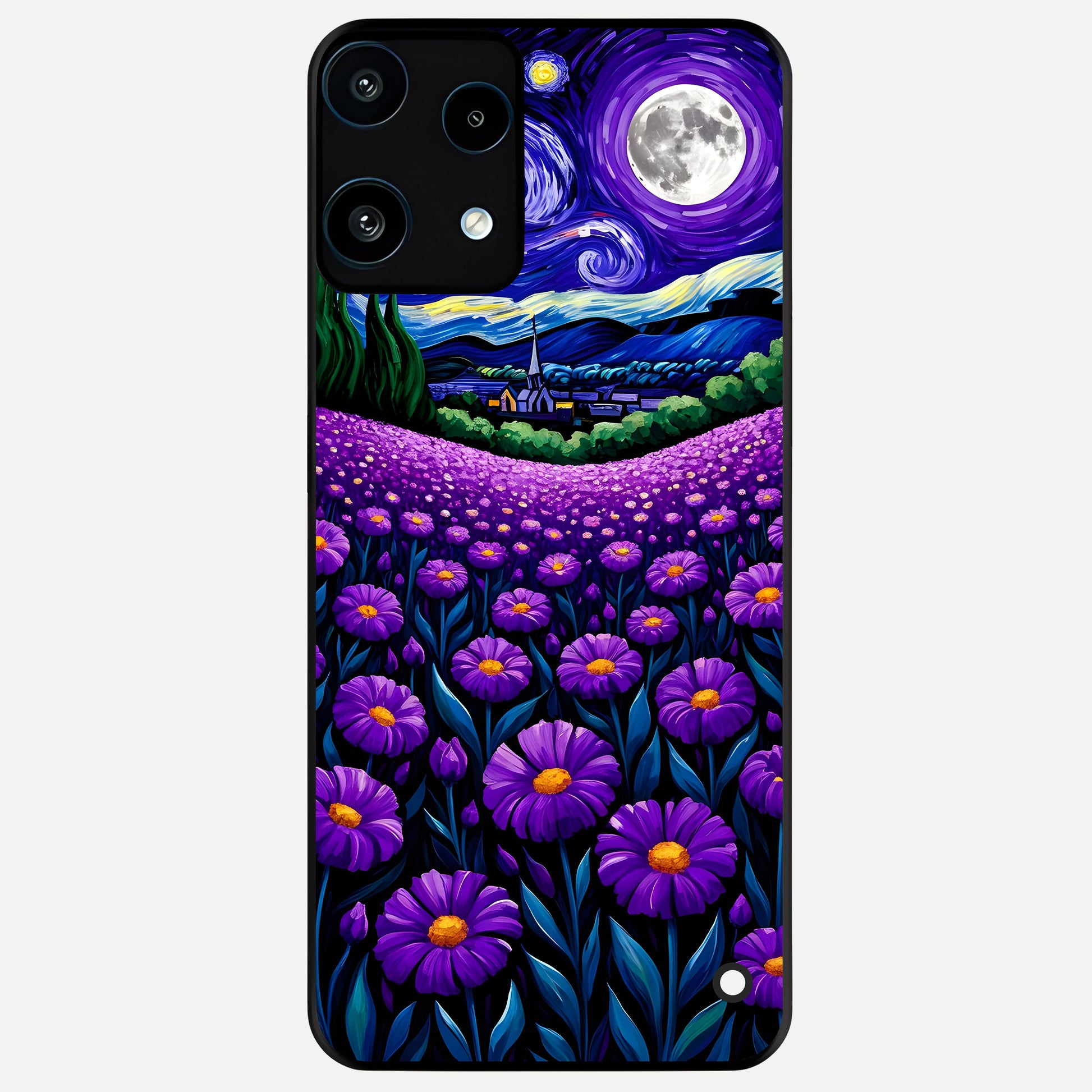 Lavender Moon Field Glass Case For Nothing Phone 3A Lite back cover – full design glossy printed glass finish