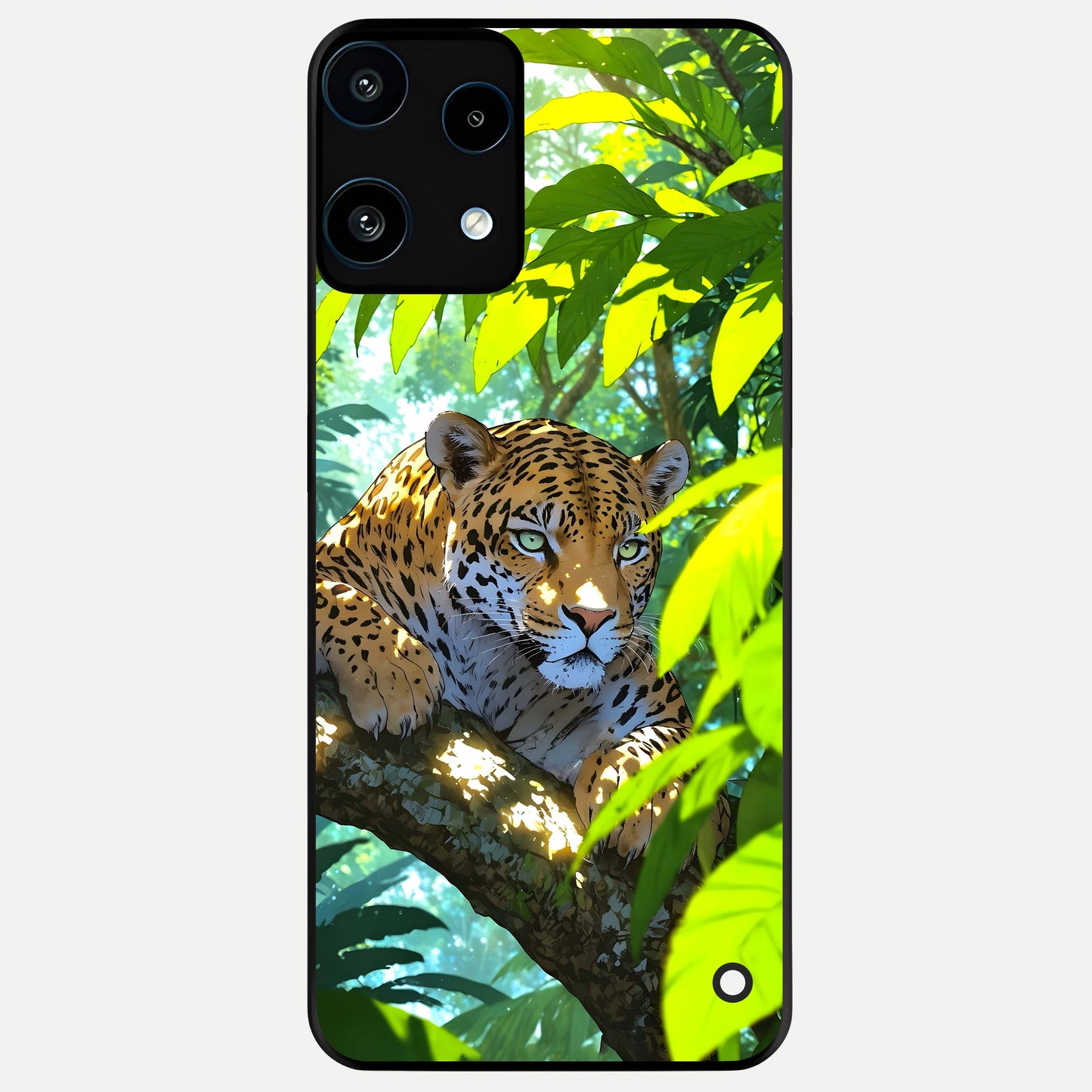  Leopard in Jungle Glass Case For Nothing Phone 3A Lite back cover – full design glossy printed glass finish