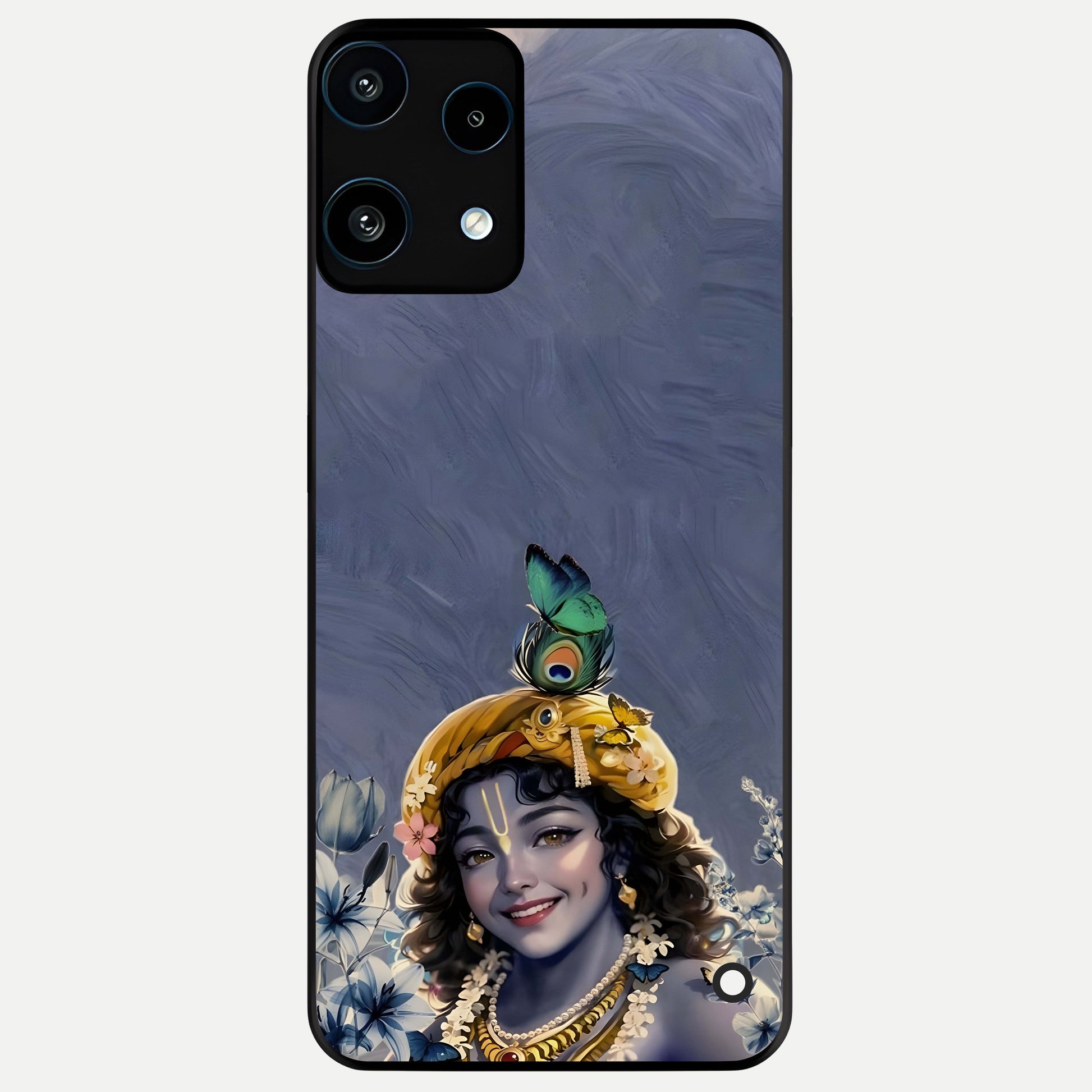  Lord Krishna Glass Case For Nothing Phone 3A Lite back cover – full design glossy printed glass finish
