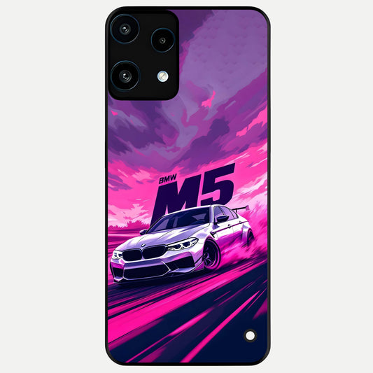  MS Neon Car Glass Case For Nothing Phone 3A Lite back cover – full design glossy printed glass finish