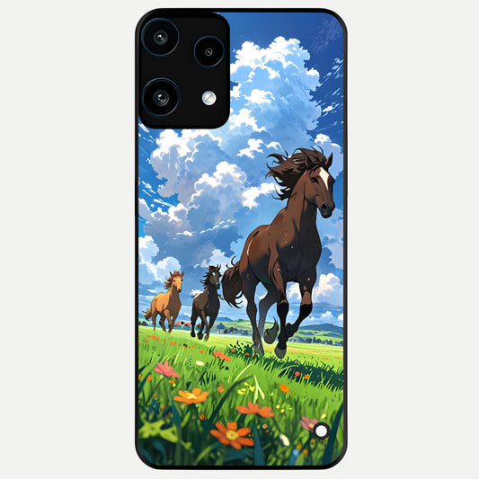  Majestic Horses Galloping Glass Case For Nothing Phone 3A Lite back cover – full design glossy printed glass finish