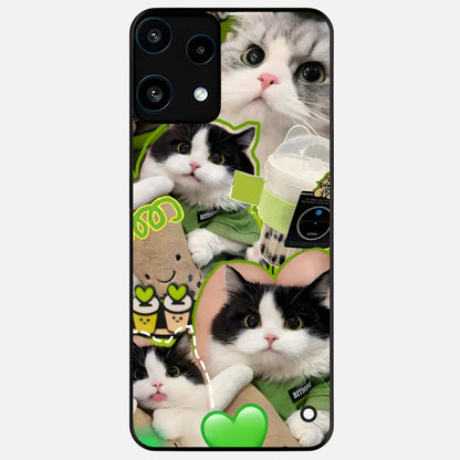  Matcha Cats Mood Glass Case For Nothing Phone 3A Lite back cover – full design glossy printed glass finish