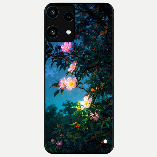  Midnight Bloom Glow Glass Case For Nothing Phone 3A Lite back cover – full design glossy printed glass finish