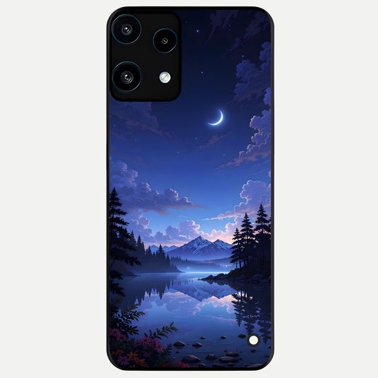  Midnight Lake Peace Glass Case For Nothing Phone 3A Lite back cover – full design glossy printed glass finish