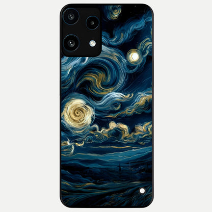  Midnight Sky Whirl Glass Case For Nothing Phone 3A Lite back cover – full design glossy printed glass finish