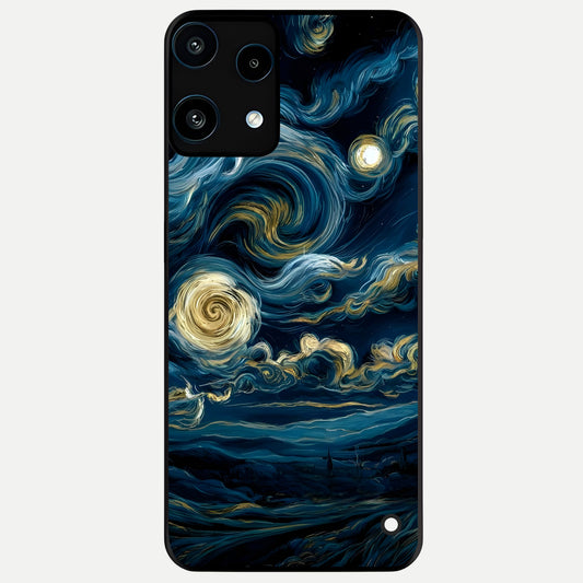  Midnight Sky Whirl Glass Case For Nothing Phone 3A Lite back cover – full design glossy printed glass finish