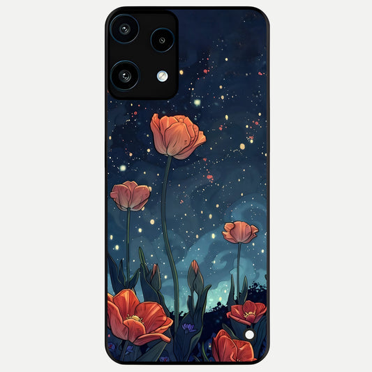  Midnight Tulip Glow Glass Case For Nothing Phone 3A Lite back cover – full design glossy printed glass finish