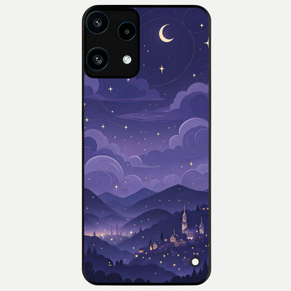  Minimal Night View Glass Case For Nothing Phone 3A Lite back cover – full design glossy printed glass finish