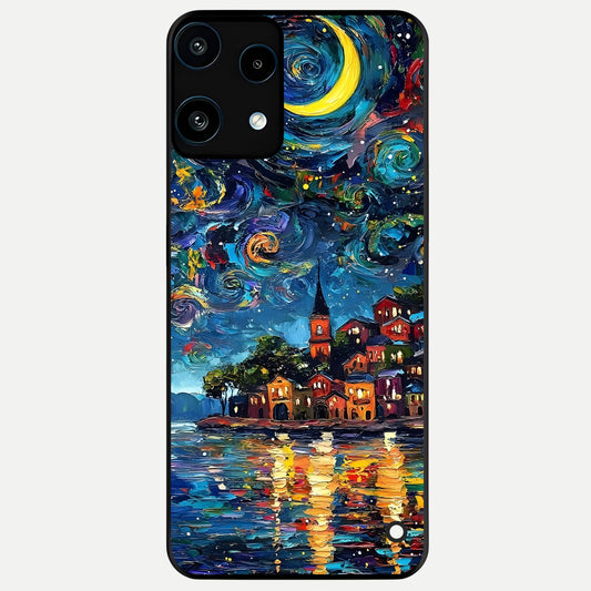  Moonlight Harbor Glow Glass Case For Nothing Phone 3A Lite back cover – full design glossy printed glass finish