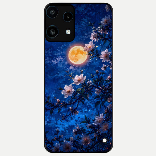  Moonlit Blossoms Night Glass Case For Nothing Phone 3A Lite back cover – full design glossy printed glass finish