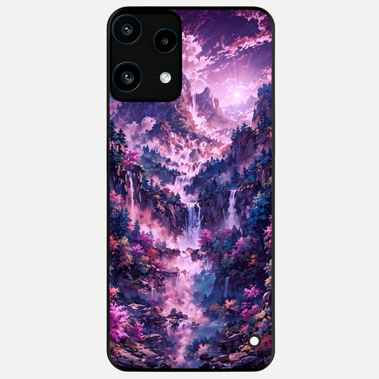  Mystic Cascade Peaks Glass Case For Nothing Phone 3A Lite back cover – full design glossy printed glass finish