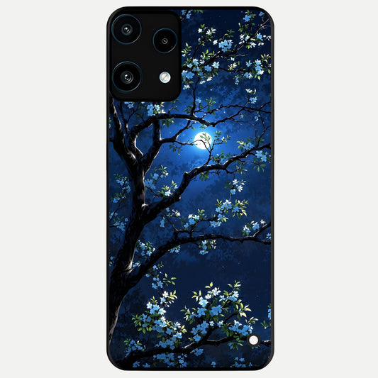  Mystic Floral Night Glass Case For Nothing Phone 3A Lite back cover – full design glossy printed glass finish