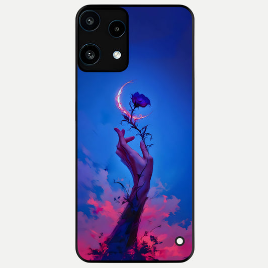  Mystic Hand Glass Case For Nothing Phone 3A Lite back cover – full design glossy printed glass finish