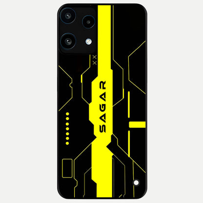  Neon CYBERPUNK Custom Name Glass Case For Nothing Phone 3A Lite back cover – full design glossy printed glass finish
