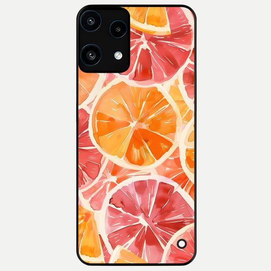  Orange Fruits Pattern Glass Case For Nothing Phone 3A Lite back cover – full design glossy printed glass finish