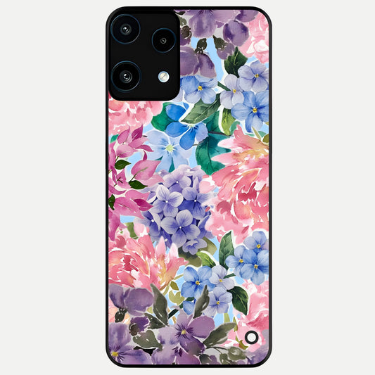  Pastel Floral Mix Glass Case For Nothing Phone 3A Lite back cover – full design glossy printed glass finish