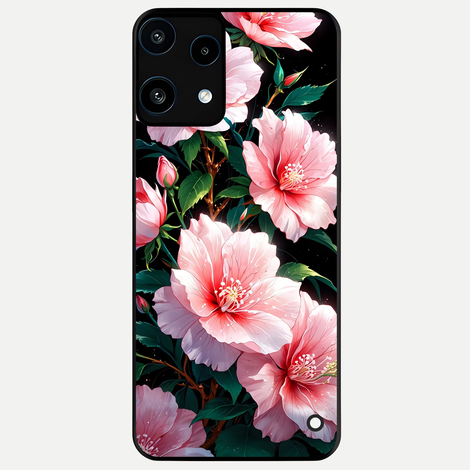  Peach Flower Glass Case For Nothing Phone 3A Lite back cover – full design glossy printed glass finish