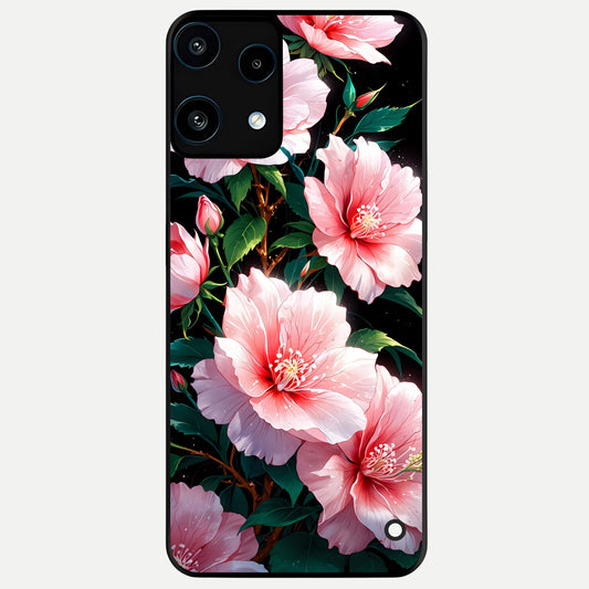 Peach Flower Glass Case For Nothing Phone 3A Lite back cover – full design glossy printed glass finish