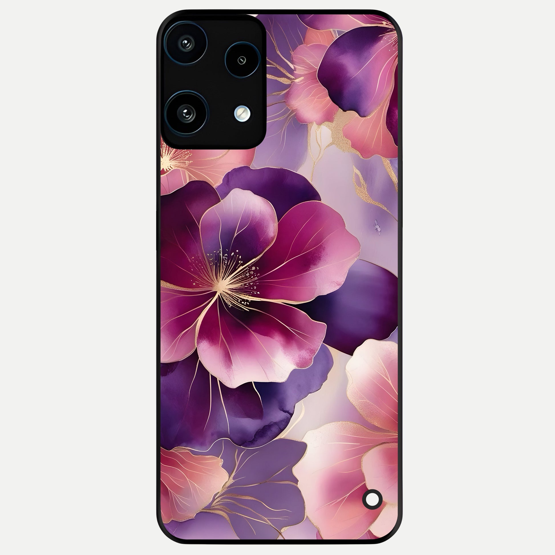  Pink Bouquet Florals Glass Case For Nothing Phone 3A Lite back cover – full design glossy printed glass finish