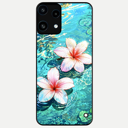  Pink Flowers in Water Glass Case For Nothing Phone 3A Lite back cover – full design glossy printed glass finish
