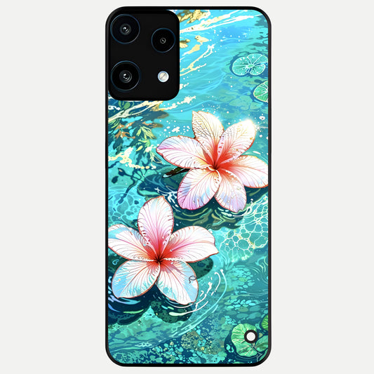  Pink Flowers in Water Glass Case For Nothing Phone 3A Lite back cover – full design glossy printed glass finish