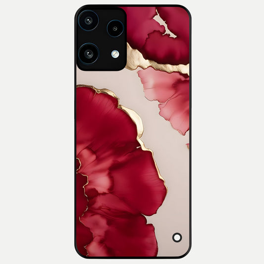  Pink And White Marble Glass Case For Nothing Phone 3A Lite back cover – full design glossy printed glass finish