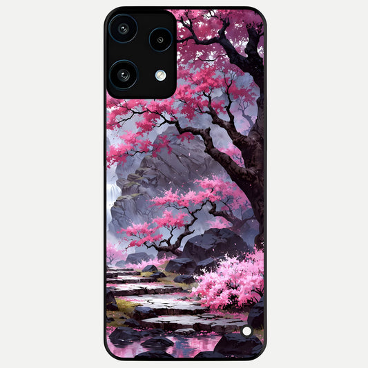  Pink Sunflower Glow Glass Case For Nothing Phone 3A Lite back cover – full design glossy printed glass finish