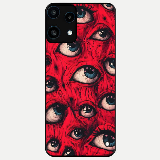  Red Eyes Pattern Glass Case For Nothing Phone 3A Lite back cover – full design glossy printed glass finish