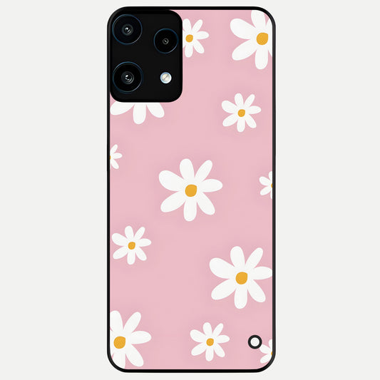  Soft Daisy Bliss Glass Case For Nothing Phone 3A Lite back cover – full design glossy printed glass finish