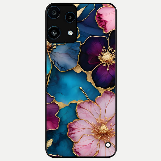  Sparkle Floral Glass Case For Nothing Phone 3A Lite back cover – full design glossy printed glass finish