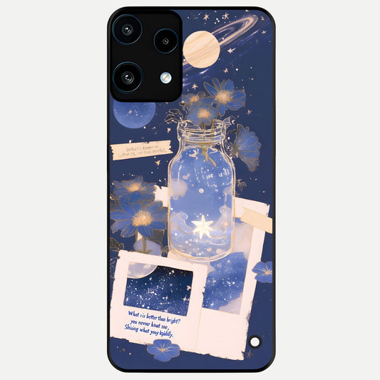  Starlit Cosmic Jar Glass Case For Nothing Phone 3A Lite back cover – full design glossy printed glass finish