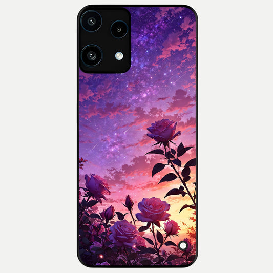  Starlit Rose Twilight Glass Case For Nothing Phone 3A Lite back cover – full design glossy printed glass finish