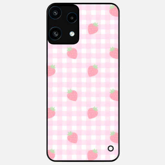  Strawberry Picnic Love Glass Case For Nothing Phone 3A Lite back cover – full design glossy printed glass finish