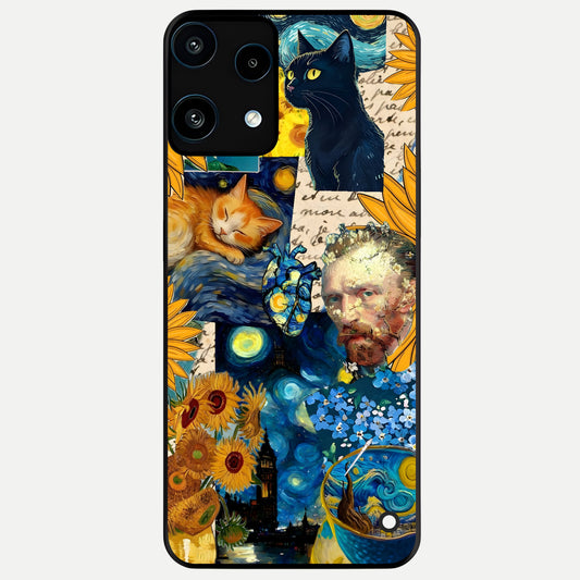  Sunflower Chic Mood Custom Name Glass Case For Nothing Phone 3A Lite back cover – full design glossy printed glass finish