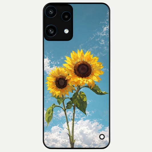  Sunlit Daisy Glow Glass Case For Nothing Phone 3A Lite back cover – full design glossy printed glass finish