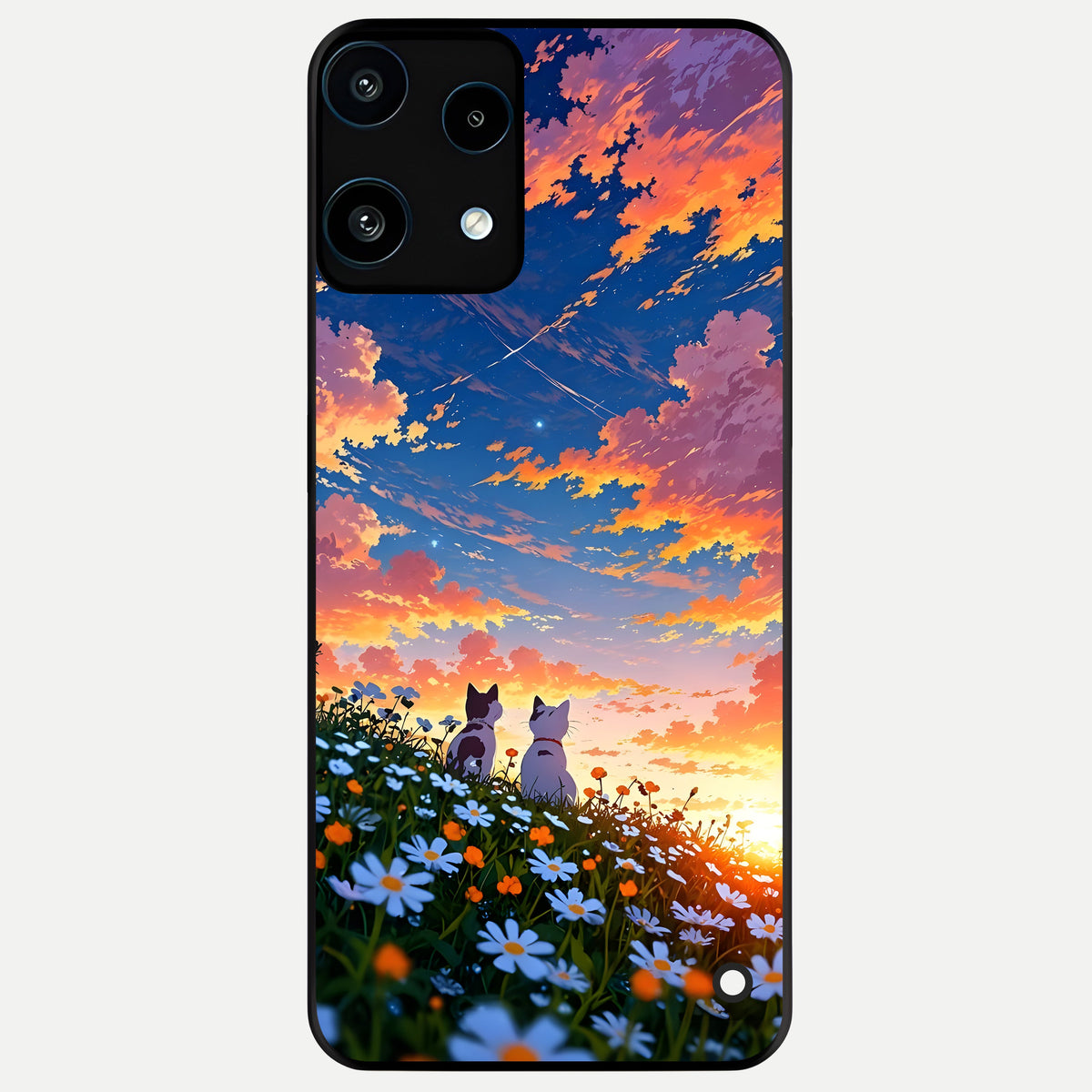  Two Cats Friends Glass Case For Nothing Phone 3A Lite back cover – full design glossy printed glass finish