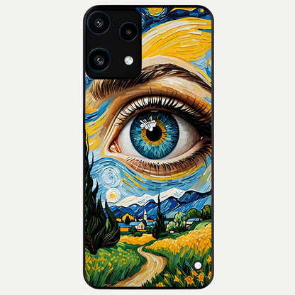  Van Gogh Eye Glass Case For Nothing Phone 3A Lite back cover – full design glossy printed glass finish