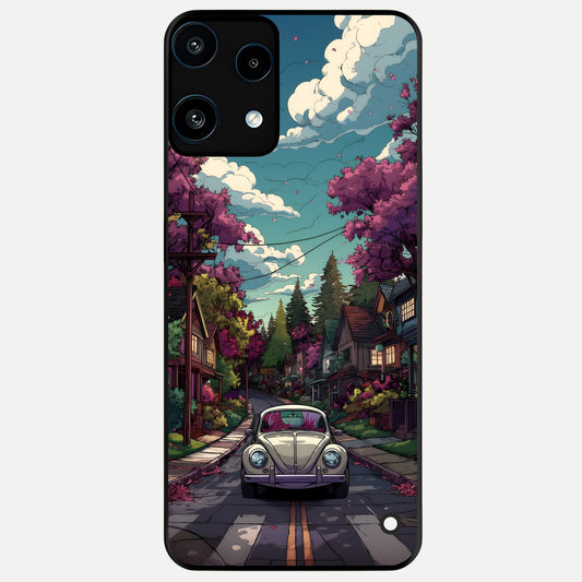  Vintage Street Drive Glass Case For Nothing Phone 3A Lite back cover – full design glossy printed glass finish