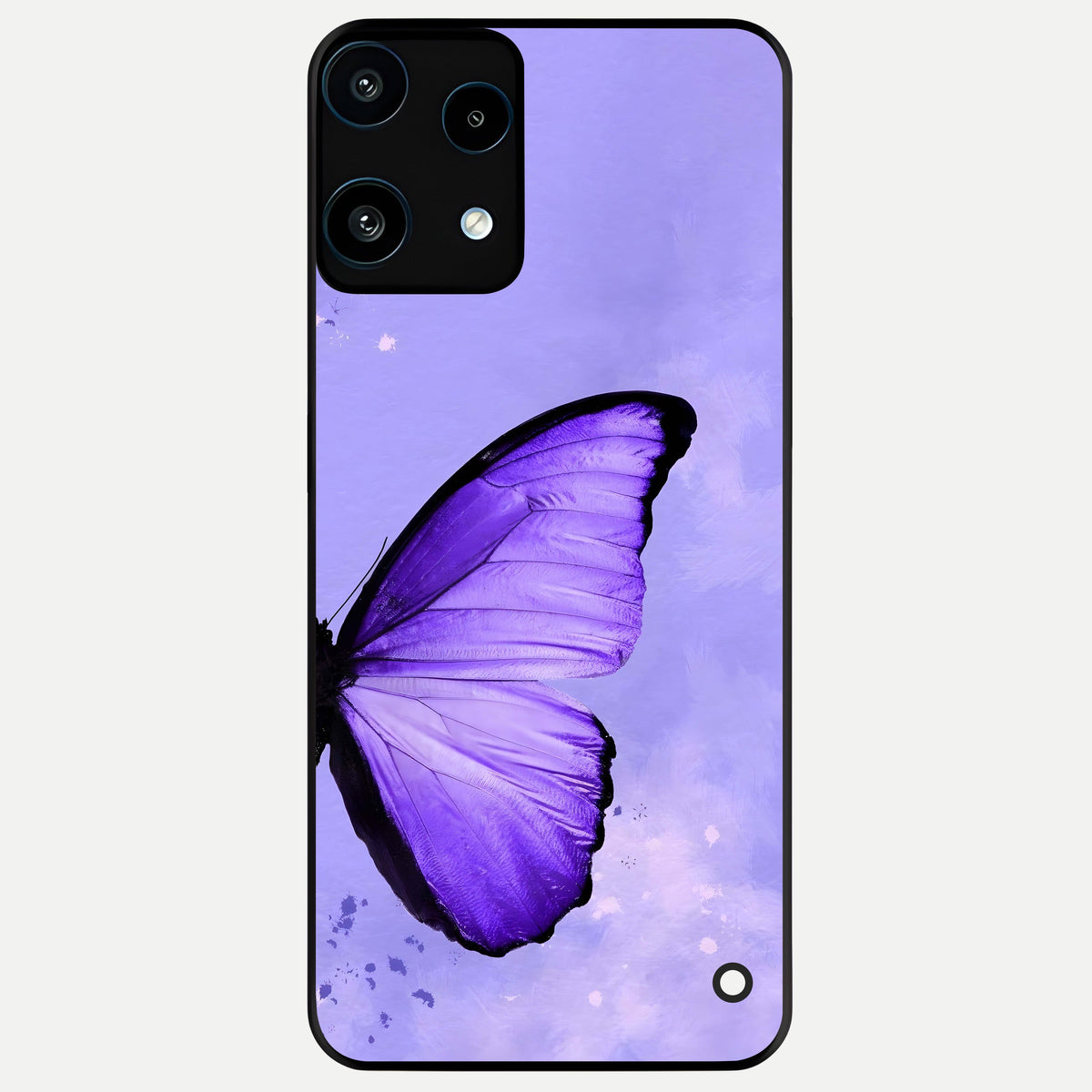  Violet Dream Wing Glass Case For Nothing Phone 3A Lite back cover – full design glossy printed glass finish