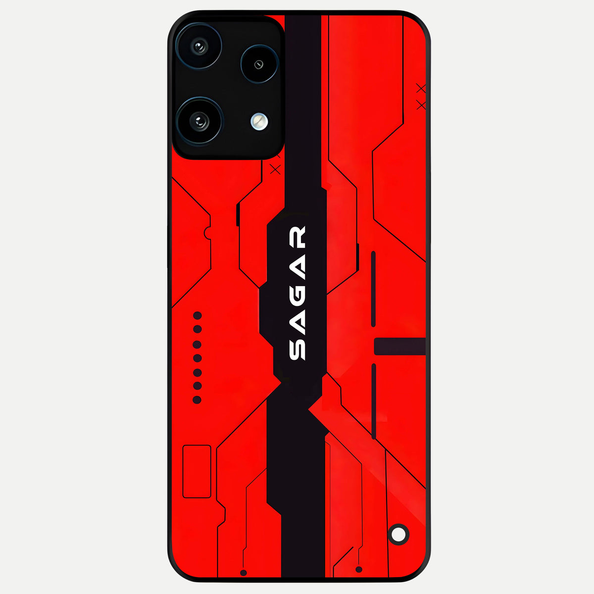  Voltage Rise CYBERPUNK Custom Name Glass Case For Nothing Phone 3A Lite back cover – personalized glossy printed glass finish