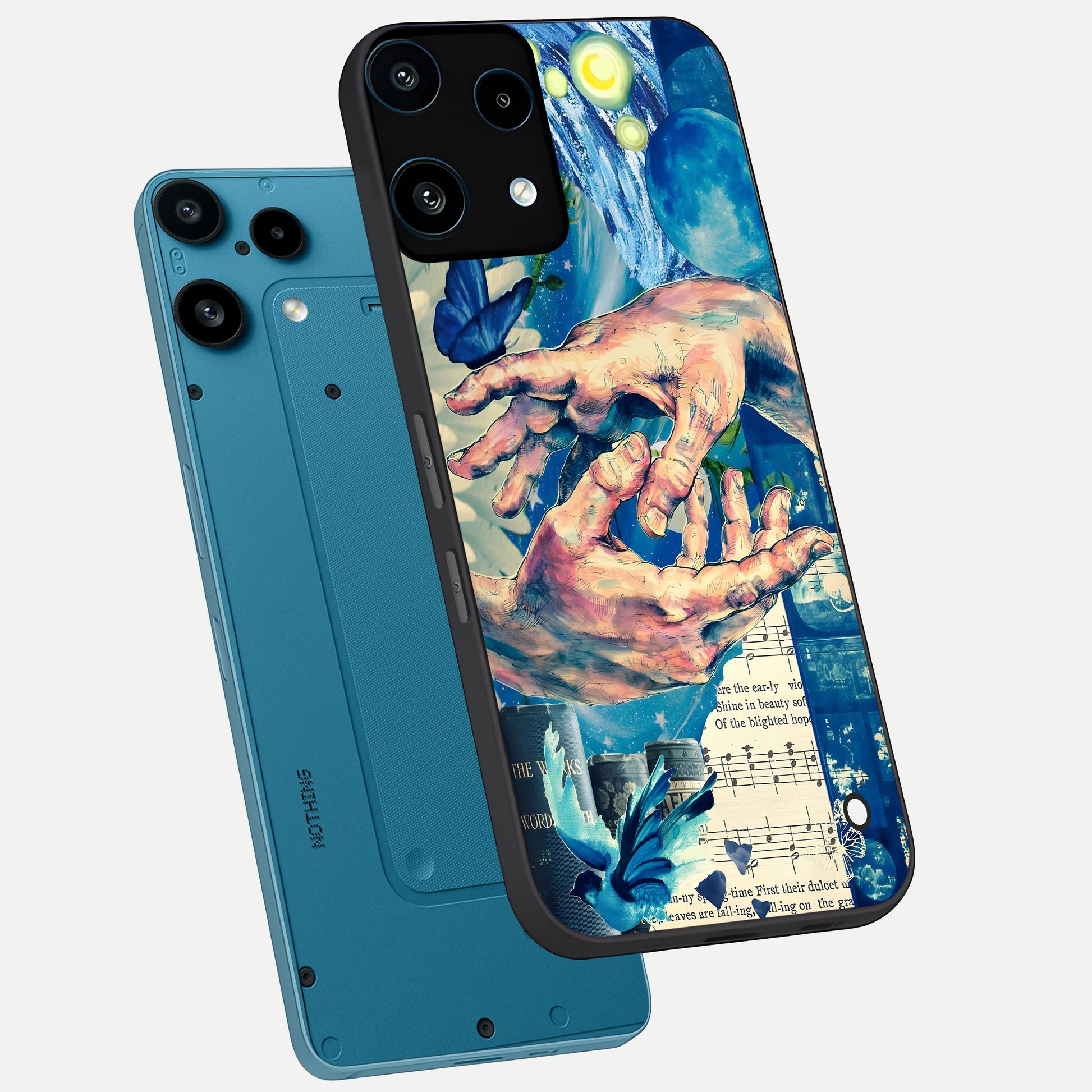  Aesthetic Divider phone case For Nothing Phone 3A Lite showing premium glass back cover with detailed artwork