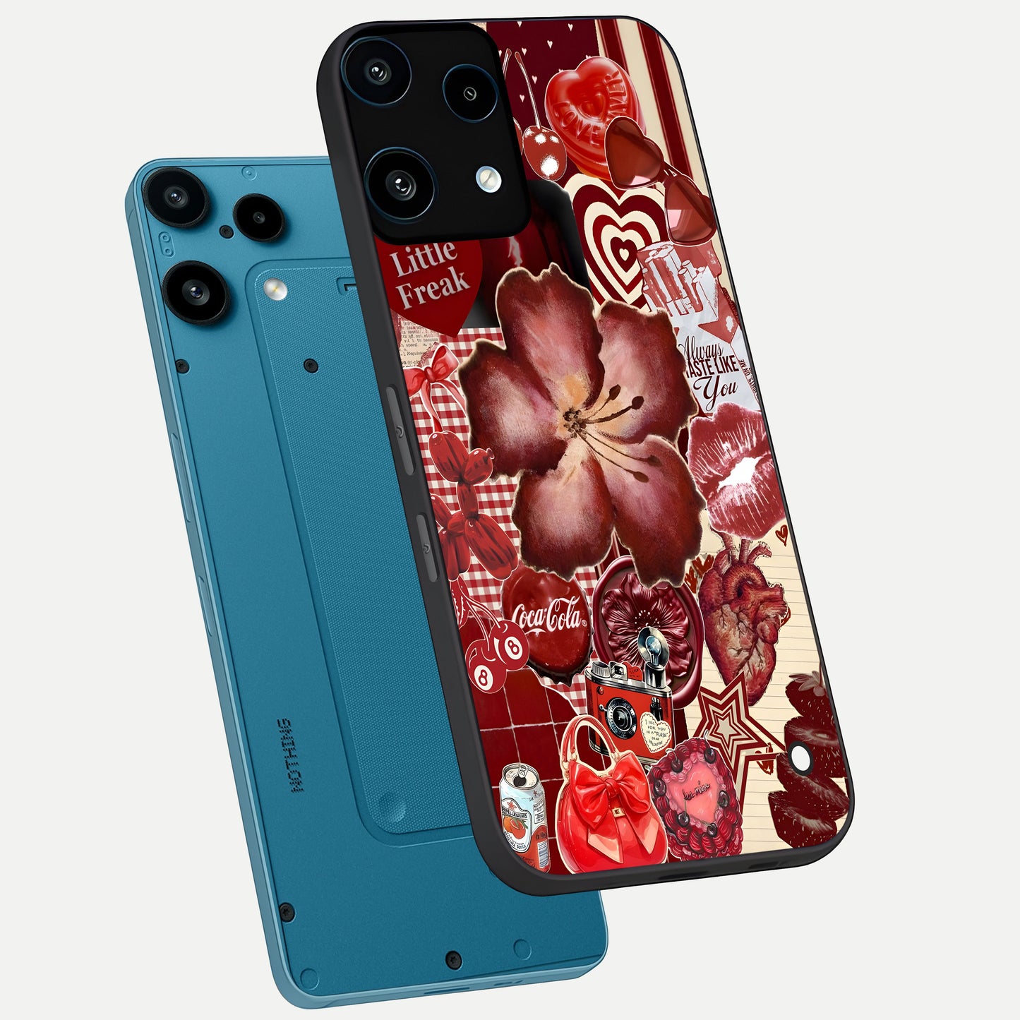  Aesthetic Little Freak phone case For Nothing Phone 3A Lite showing premium glass back cover with detailed artwork