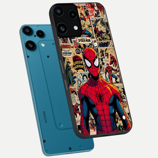  Aesthetic Spider phone case For Nothing Phone 3A Lite showing premium glass back cover with detailed artwork