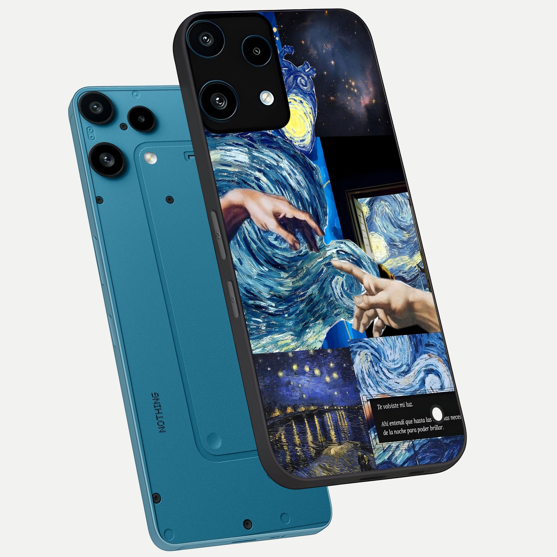  Aesthetic Vando Hands phone case For Nothing Phone 3A Lite showing premium glass back cover with detailed artwork