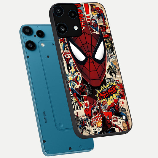  Aesthetic Wonder Spider phone case For Nothing Phone 3A Lite showing premium glass back cover with detailed artwork