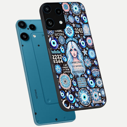  Angel Aura Shield phone case For Nothing Phone 3A Lite showing premium glass back cover with detailed artwork